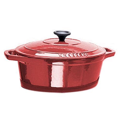 Paderno World Cuisine Red Oval 8 Qt. Chasseur Dutch Oven