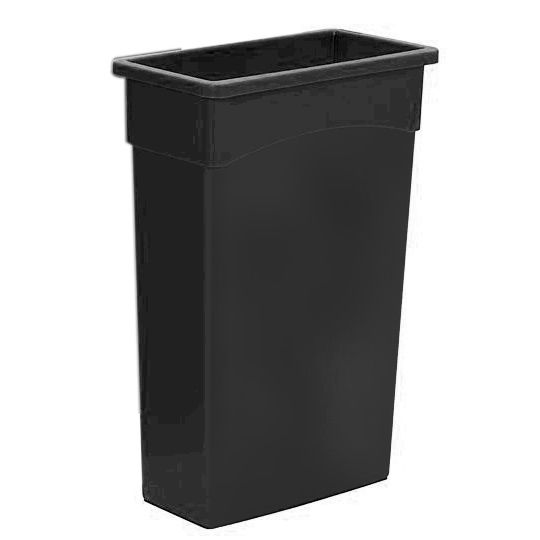 Continental Mfg. Wall Hugger&trade; 16 Gal. Black Container