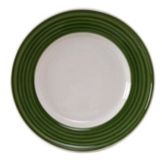 Tuxton China Eggshell 7-1/2" Plate with Spring Green Brush