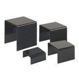 American Metalcraft Set of 4 Black Acrylic Risers