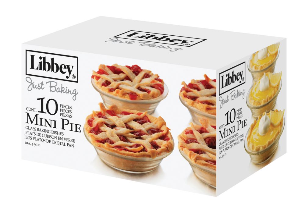 Libbey Just Baking 4.9" Mini Pie 10 Piece Set
