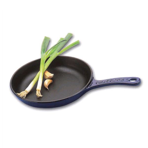 Paderno World Cuisine Blue 7-7/8" Dia. Cast Iron Handle Fry Pan