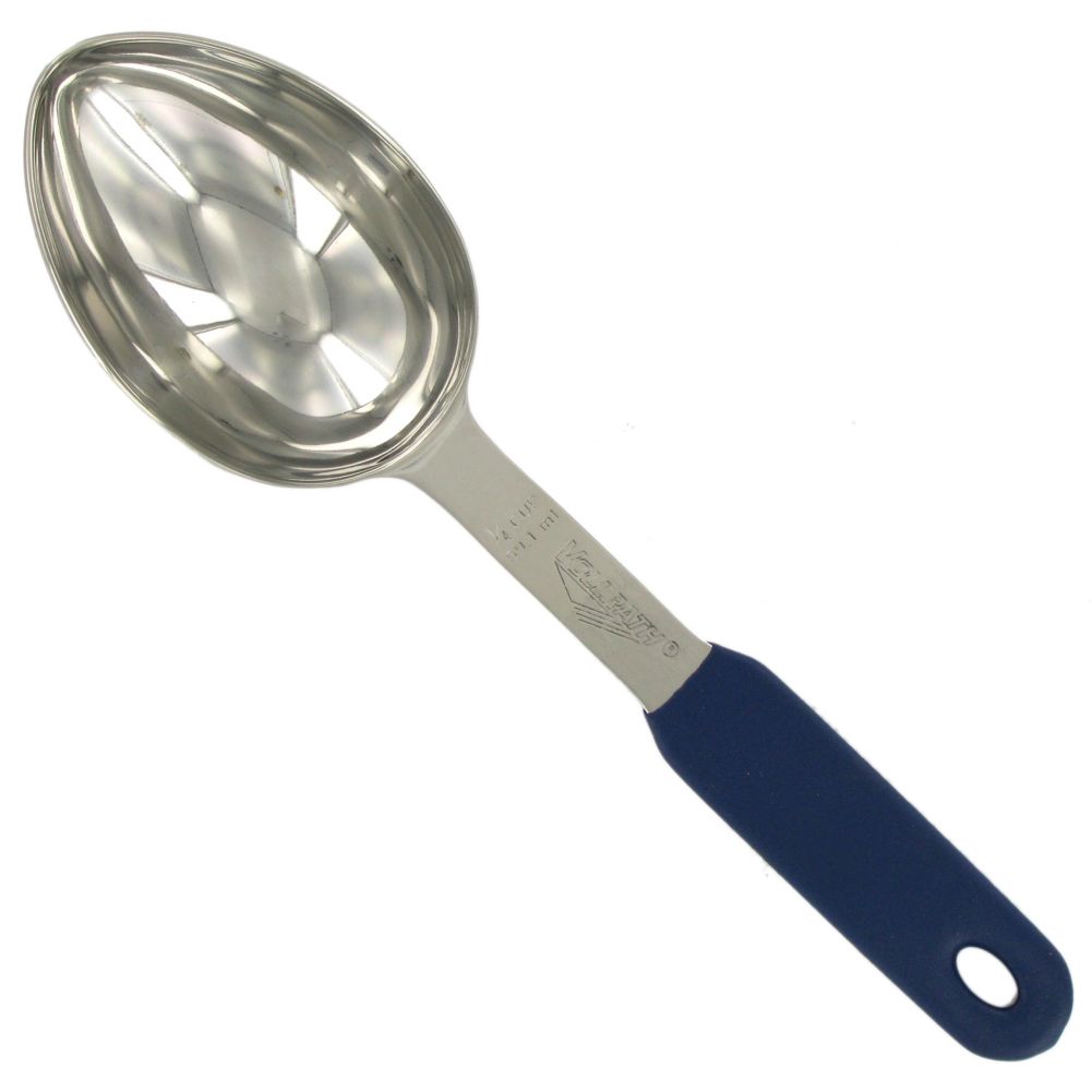 Vollrath&reg; 1/4 Cup Blue Oval Heavy Duty Measuring Scoop