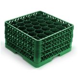 Vollrath Green 30 Compartment Glass Rack with 4 Extenders