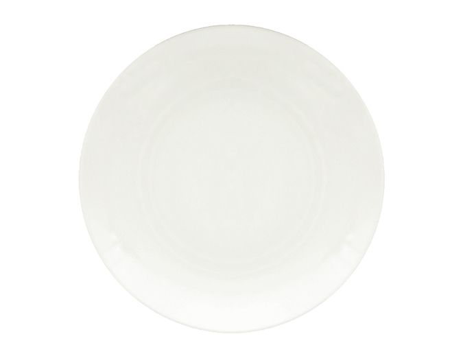 Tuxton China Venice 11.75" Coupe American White Plate