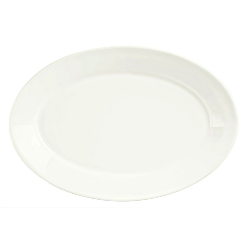Syracuse China Slenda Footed Wide Rim 11-5/8" L Oval Platter