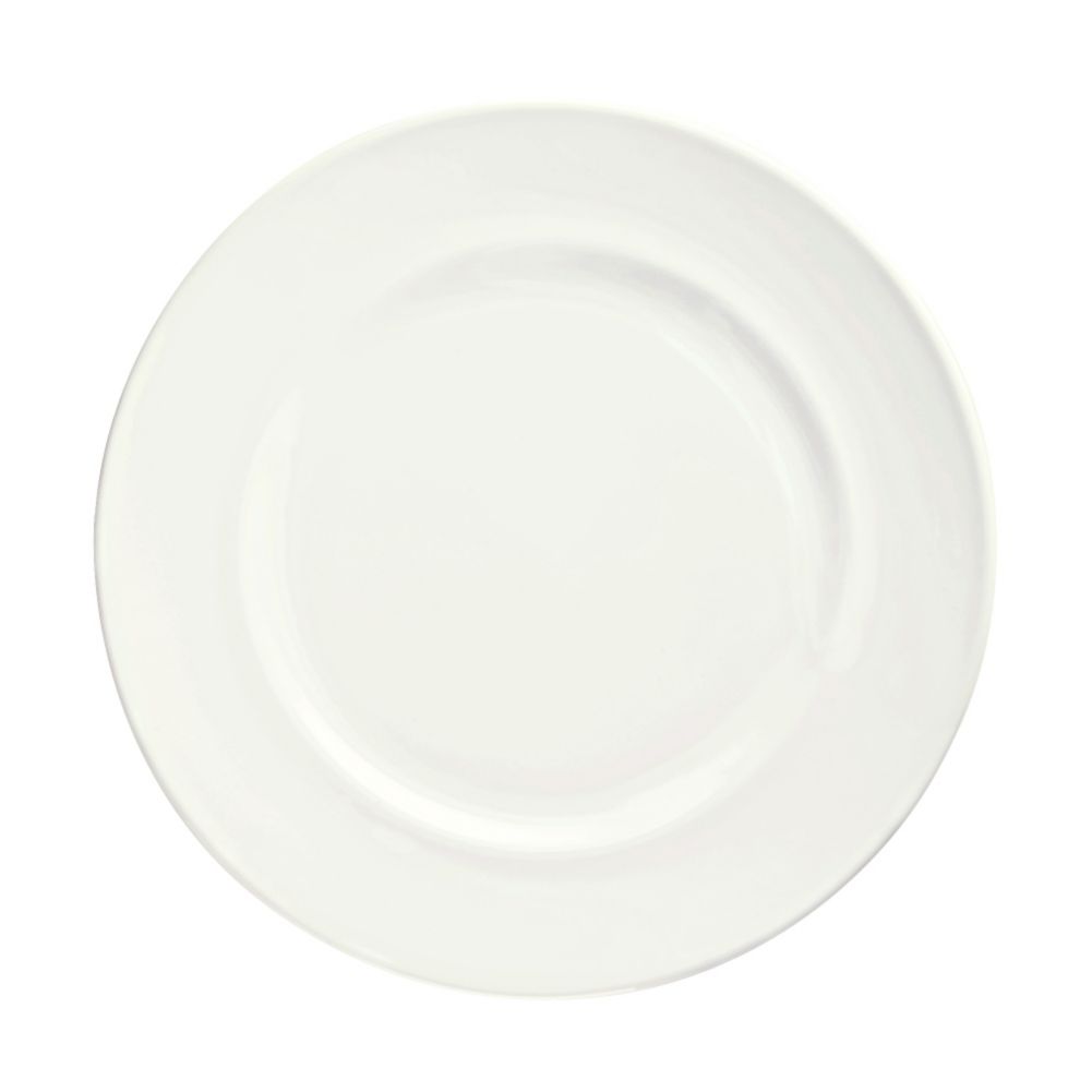 Syracuse China Slenda Footed Wide Rim Round 10" Dia. Plate