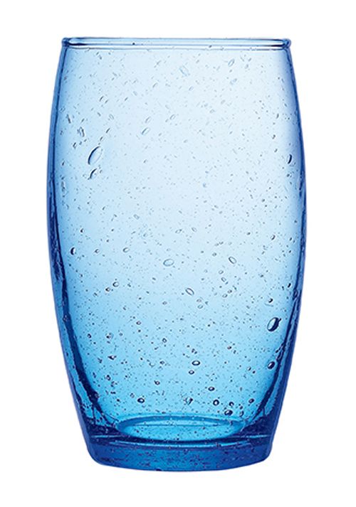 Cardinal Arcoroc Bola Set of Three 12-1/4 Oz. Blue Hi-Ball Glass