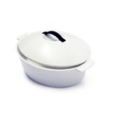 Revol USA White 15-3/4 Oz. Oval Cocotte with Lid