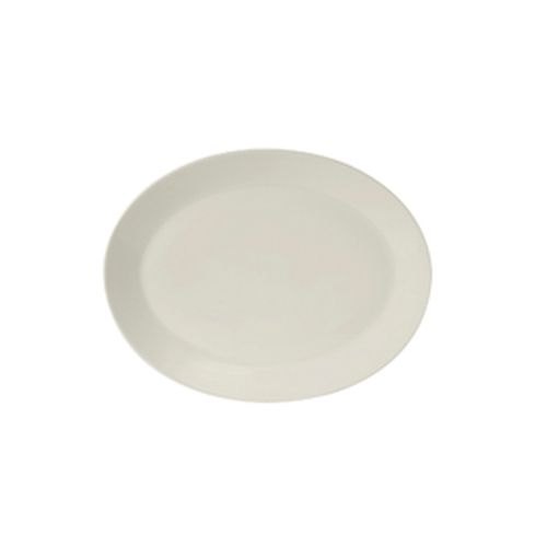 Tuxton China Pearl Wide Rim 10" x 7-3/4" Oval Platter