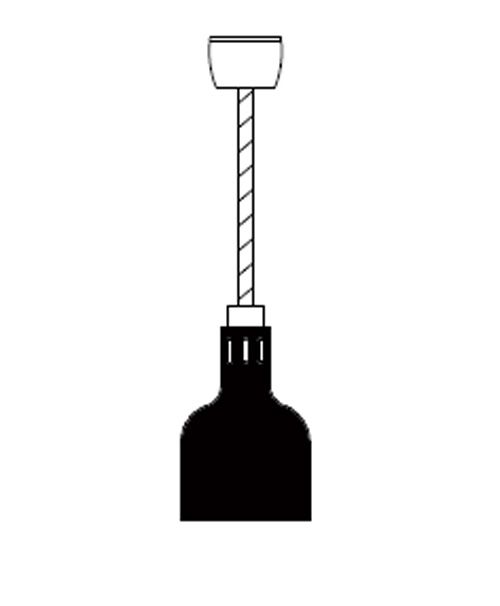 Crescor Black Ceiling Mounted Heat Lamp