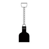 Crescor Black Ceiling Mounted Heat Lamp