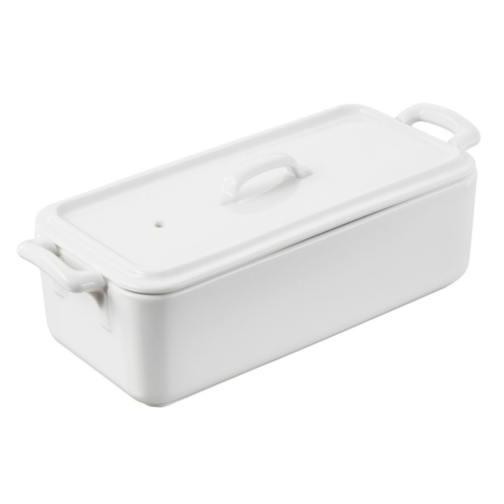 Revol USA Belle Cuisine 35.25 Oz. Rect. White Terrine with Lid