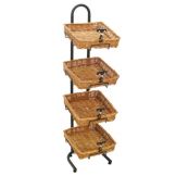 Mobile Merchandisers 4-Tier Floor Merchandiser Basket