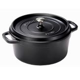 Staub USA Black Matte 9 Qt. Round Cocotte