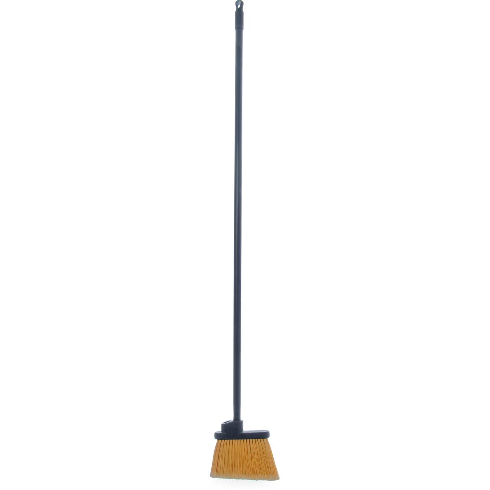 Carlisle Duo-Sweep Lobby Angle Broom, Black, w/ 48"Handle