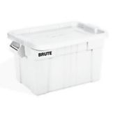Rubbermaid BRUTE&reg; White Rectangular 20 Gal Tote w/ Lid