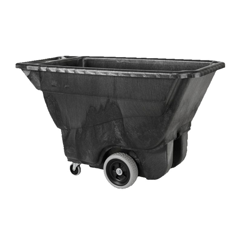 Rubbermaid Black Structural Foam Utility Duty 1/2 cu yd Tilt Truck