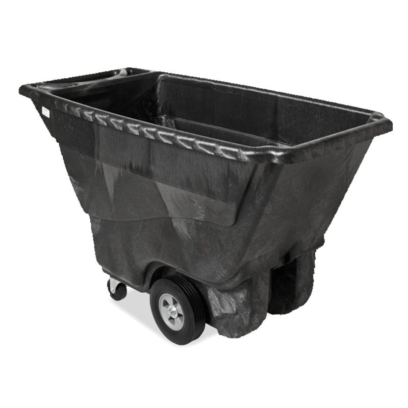 Rubbermaid Black Structural Foam Standard Duty 1/2 cu yd Tilt Truck