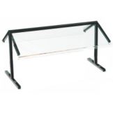 Double Sided Sneeze Guard, Black, 48"