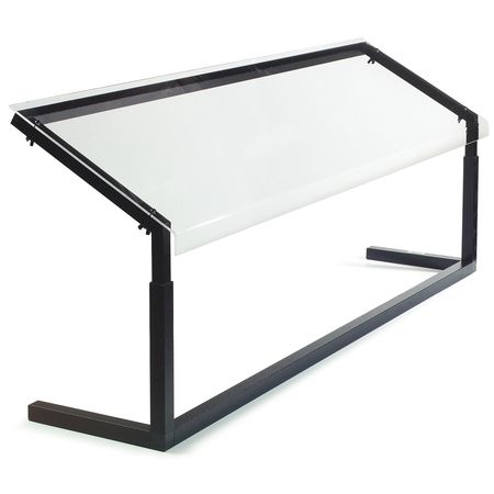 Adjustable Single-Sided Sneeze Guard, Black, 60"