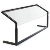 Adjustable Single-Sided Sneeze Guard, Black, 60"