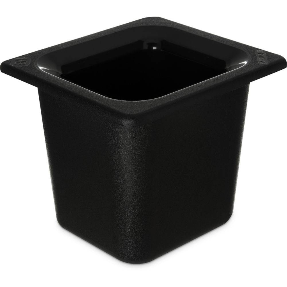 Carlisle&reg; Coldmaster Deep Sixth-Size Food Pan, Black, 1.6 Qt