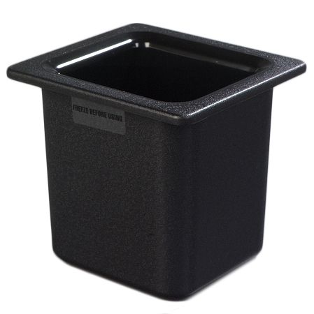 Carlisle&reg; Coldmaster Sixth-Size Deep Food Pan, Black, 1.7 Qt