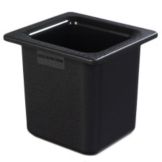 Carlisle&reg; Coldmaster Sixth-Size Deep Food Pan, Black, 1.7 Qt