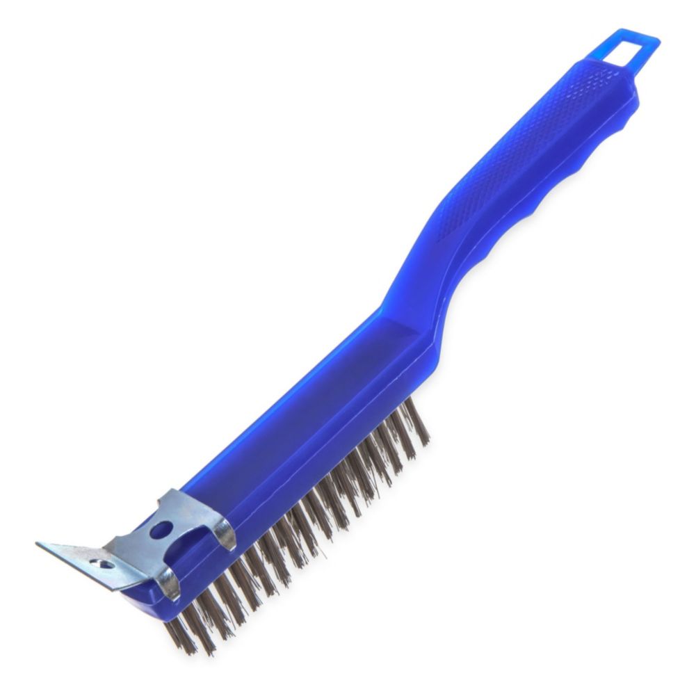 Carlisle S/S Bristled Brush w/ Plastic Handle and Scraper