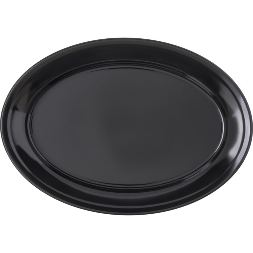 Carlisle&reg; Dallas Ware&reg; 12" Black Oval Platter