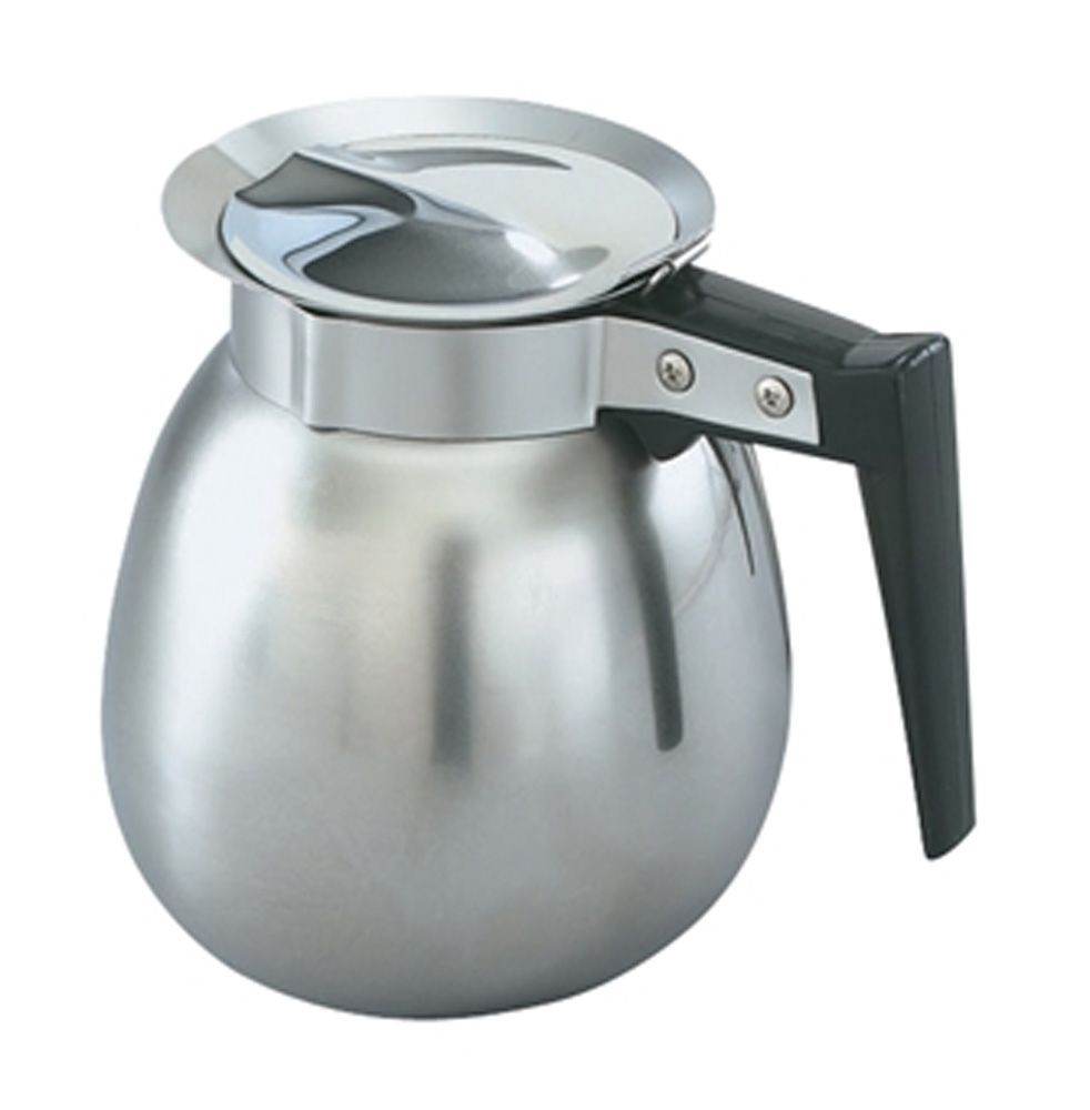 Vollrath S/S 2 Qt Decaf Coffee Decanter w/ Black Plastic Handle