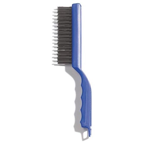 Carbon Steel Wire Brush w/ Plastic Handle, 11-1/2"
