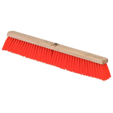 Carlisle Juno Broom w/o Handle, Orange Bristles, 24"