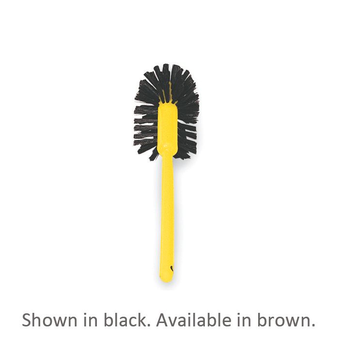Rubbermaid Brown Poly Fill Plastic Handle 17" Toilet Bowl Brush