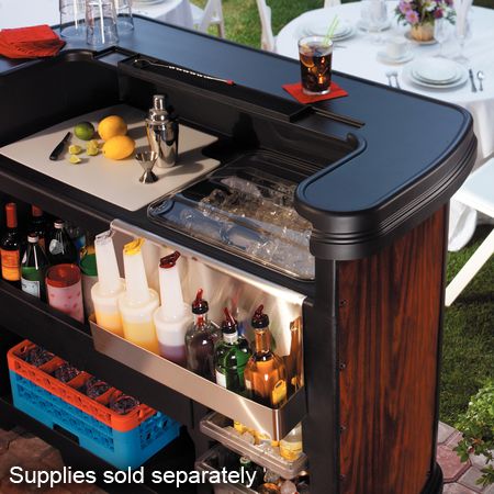 Carlisle Maximizer&trade; Portable Bar, Cherry Wood