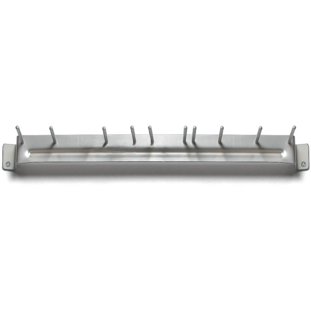 Aluminum Brush Rack, Silver, 17"