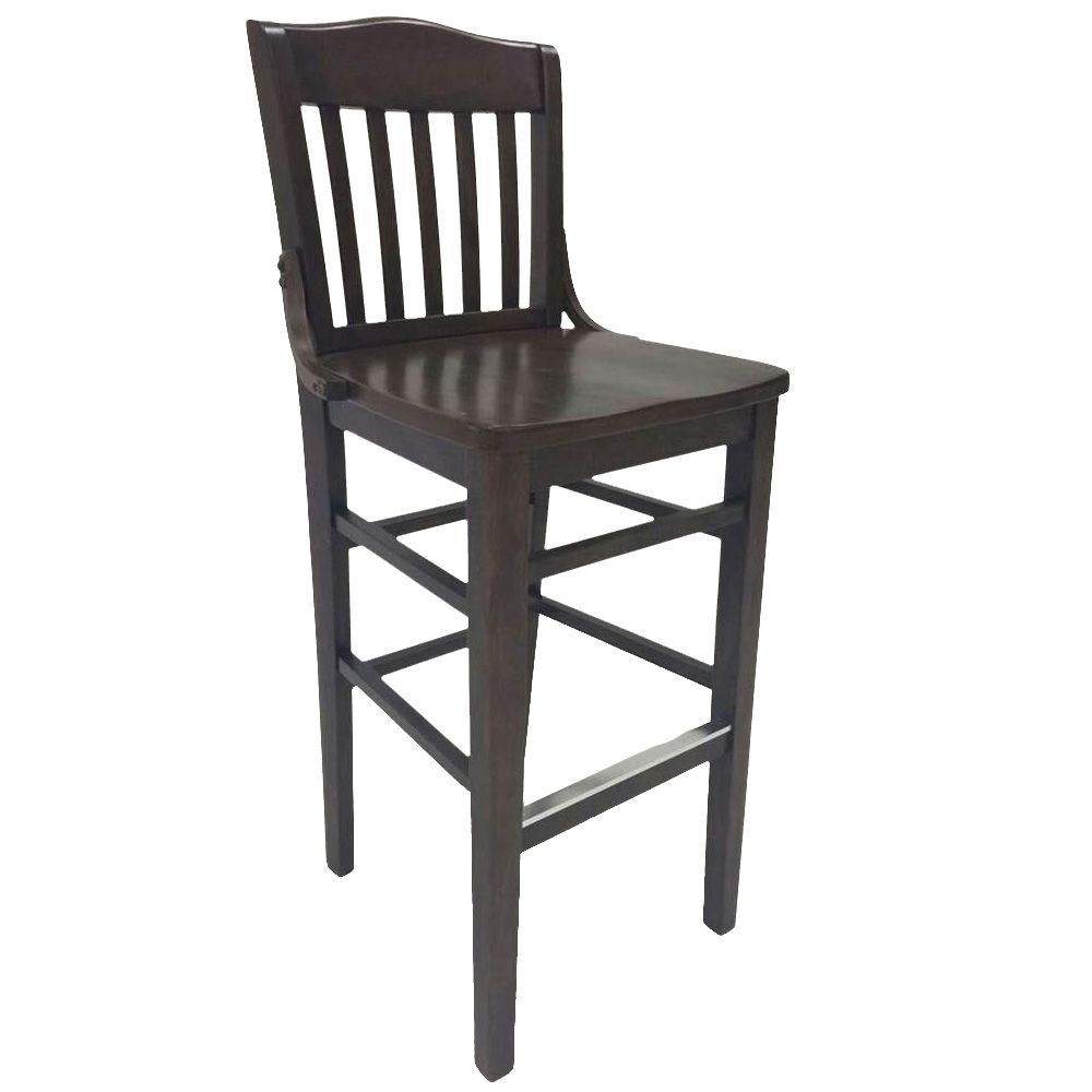 MKLD Commercial Furniture 6235BS-W Wood School House Bar Stool