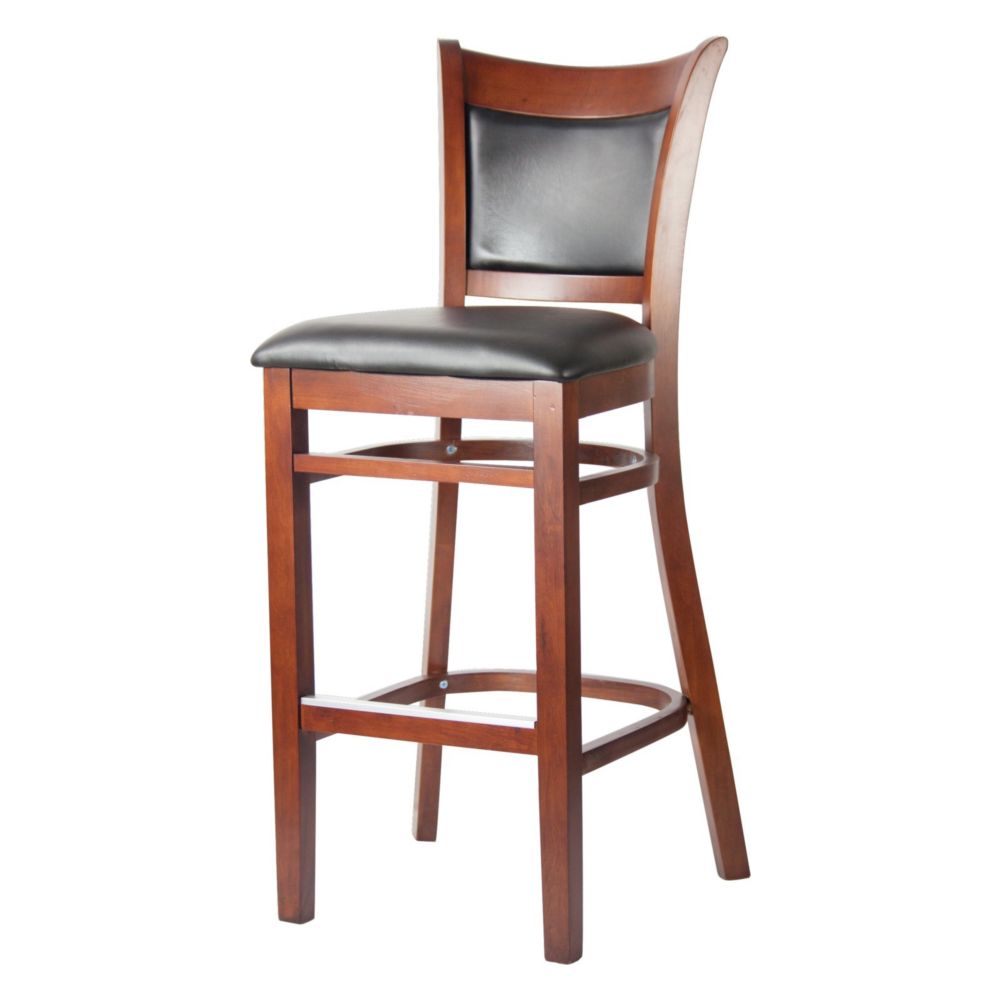 MKLD Commercial Furniture 6279BS-M Bar Stool with Black Seat and Back