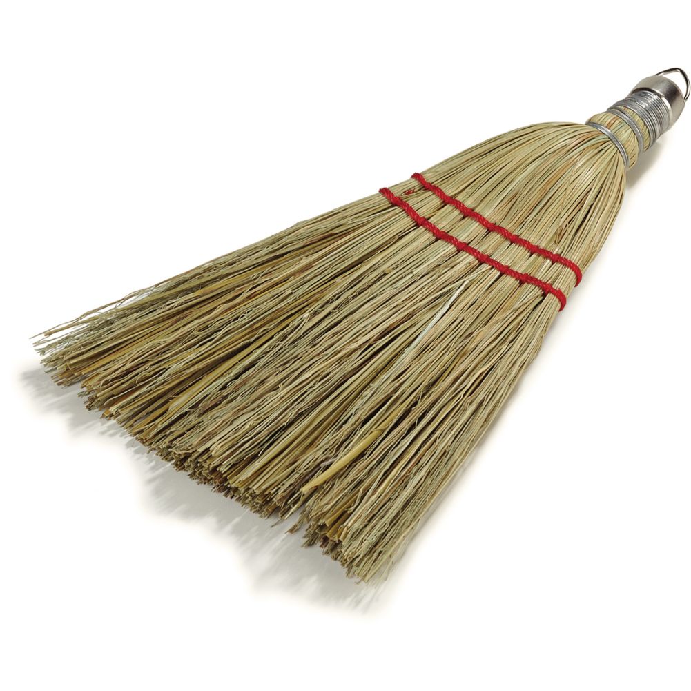 Corn Whisk Broom, Black, 10"
