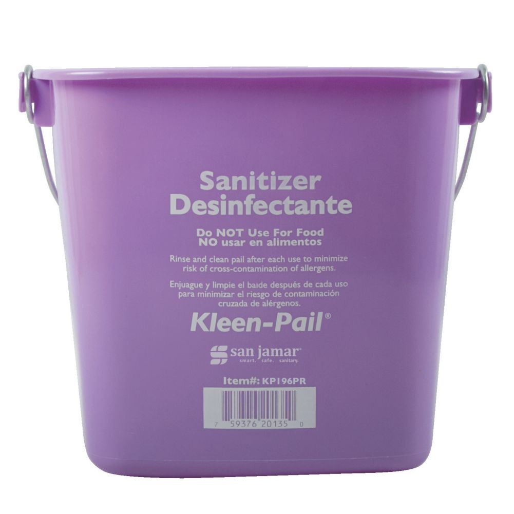 San Jamar® KP196PR Kleen-Pail® 6 Quart Purple Allergen Pail