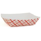 Spring Grove Boardwalk Red Weave 6 Oz Paperboard Food Tray