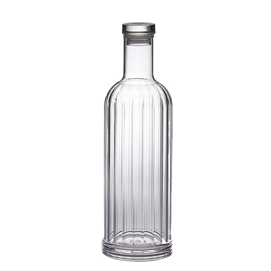 American Metalcraft WB33 Plastic Water Bottle, 34 oz, Clear Fluted