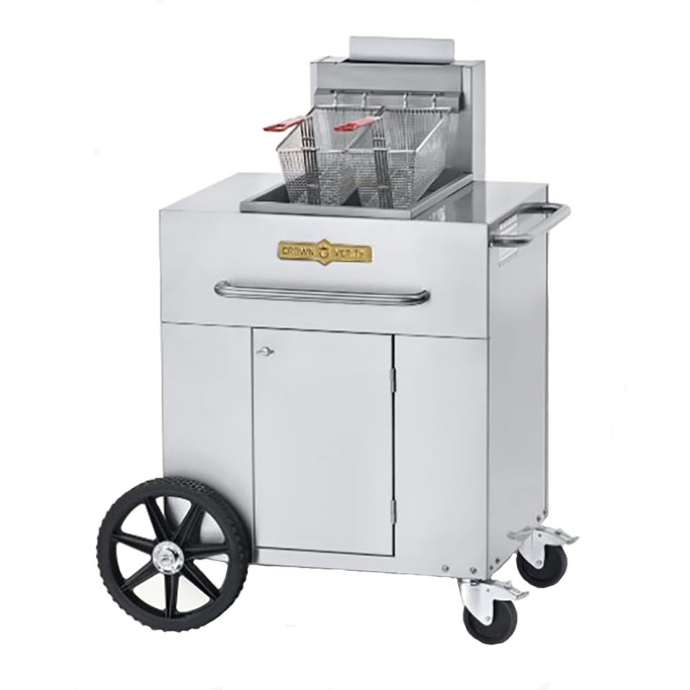 Crown Verity CV-PF-1LP Portable LP Gas Outdoor Fryer | Wasserstrom