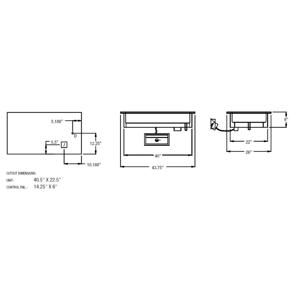 Drop-In Hot Food Unit, Electri
