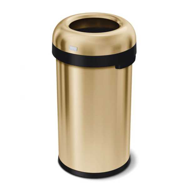 simplehuman CW1488 Brass S/S 6 Gallon Bullet Style Trash Can