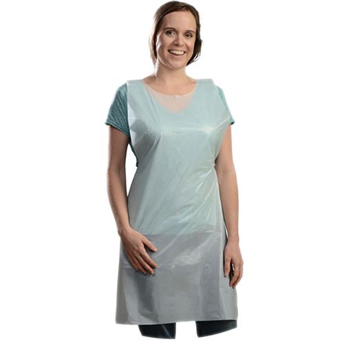 Tradex 28" x 46" Heavy Weight White Plastic Apron