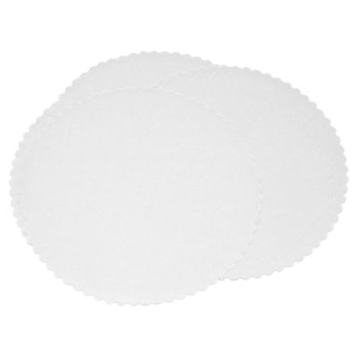 Menasha Packaging 12" White Scalloped Cake Circle