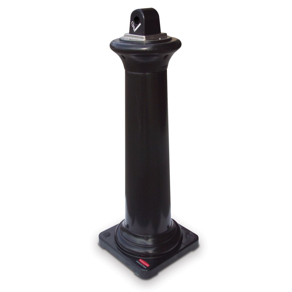 Rubbermaid Tuscan GroundsKeeper Black  Smoking Receptacle