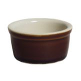 Tuxton&reg; 2.5 Oz. Caramel/Eggshell Two-Tone Ramekin